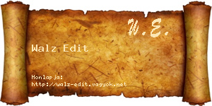 Walz Edit névjegykártya